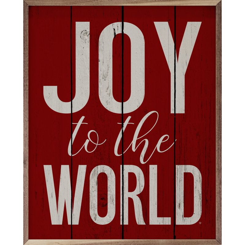 Joy To The World - rouge, H 20 po x l 16 po