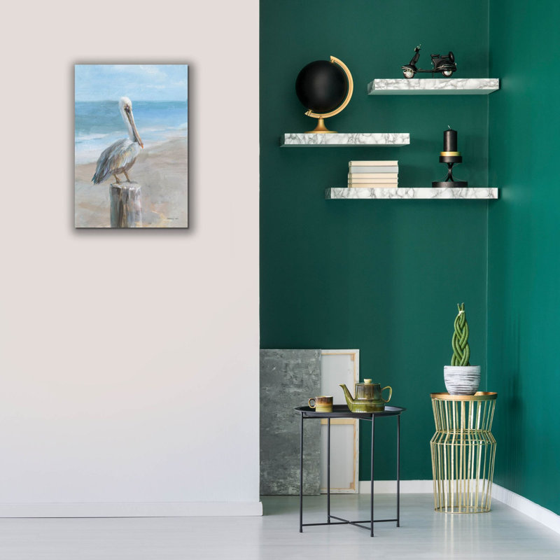  «Pelican By The Sea» par Danhui Nai, art mural sur toile, H 26 po x l 18 po