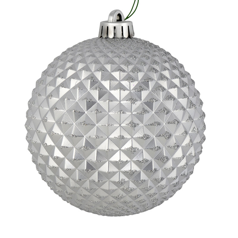 Ornement boule Durian Glitter, Argent