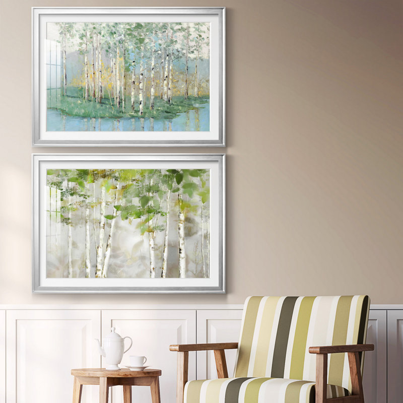 Birch Reflections Revisité - 2 pièces, H 30,5 po x l 85 po x P 1,5 po, Argent