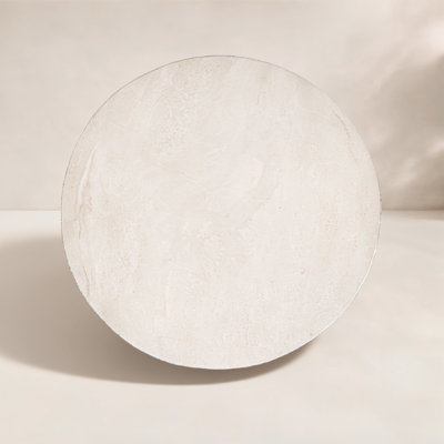 Outdoor Faux Stone Goblet Side Table