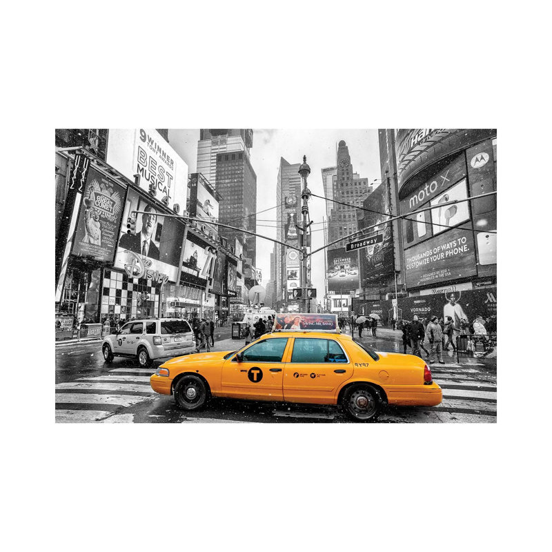 Times Square Yellow Cab I by Susanne Kremer - Gallery-Wrapped Canvas Giclée on Canvas, 20.32 cm H x 30.48 cm W, Canvas