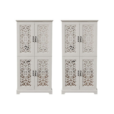 Maney Traditional Coordinated Kitchen Pantry Set Of 2