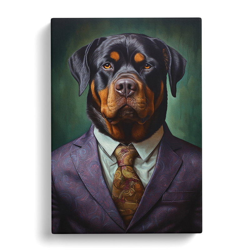 Rottweiler In A Suit No.4 - Print, 60cm H x 40cm W x 3cm D
