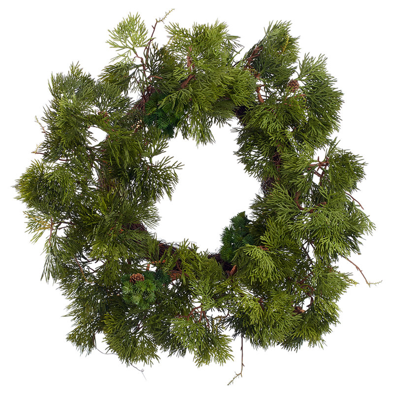 31.5"PINE WREATH W/PINE CONE