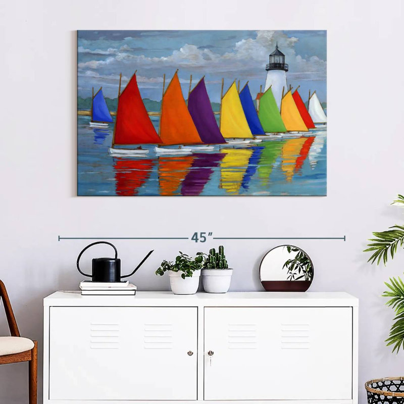Mehar Rainbow Fleet, 26" H x 39" W
