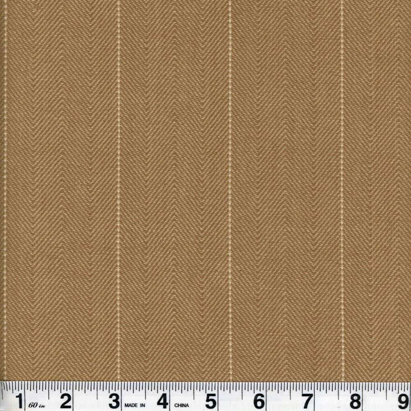 Tissu 100% coton à rayures Copley Performance, Caramel