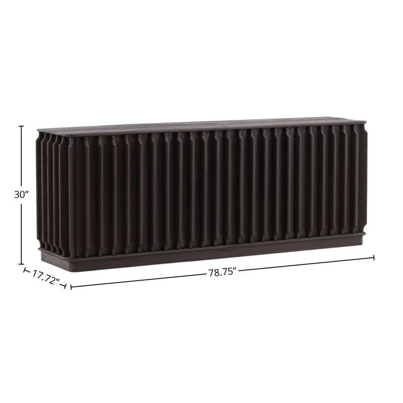 Urias 79" Wide Sideboard, Dark Brown