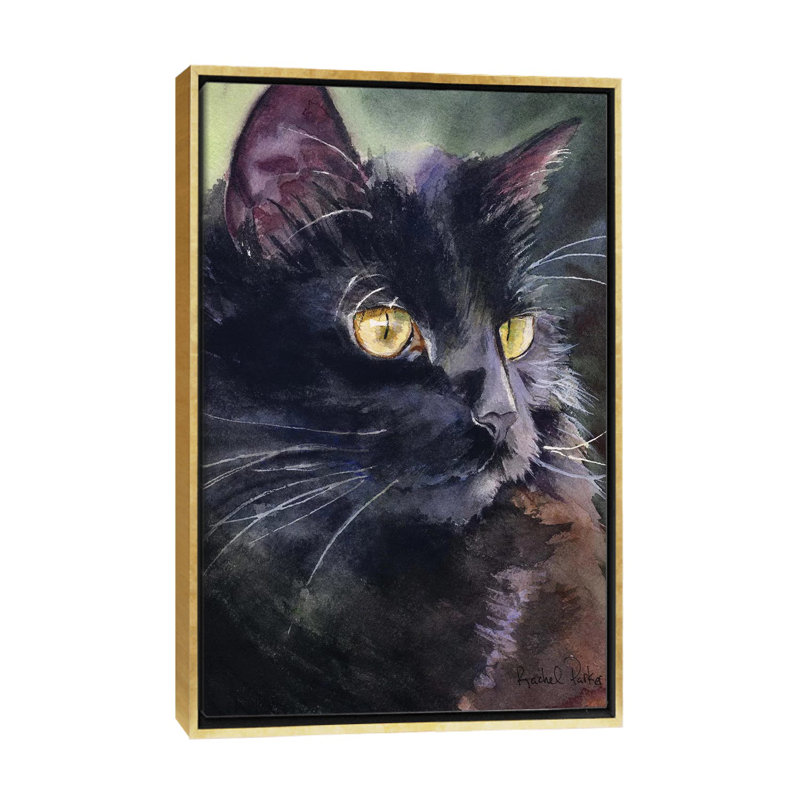 «Sadie on alerte» par Rachel Parker - reproduction d'art, H 26 po x l 18 po x 1,5 po, Toile encadrée d'or, Aucun mat