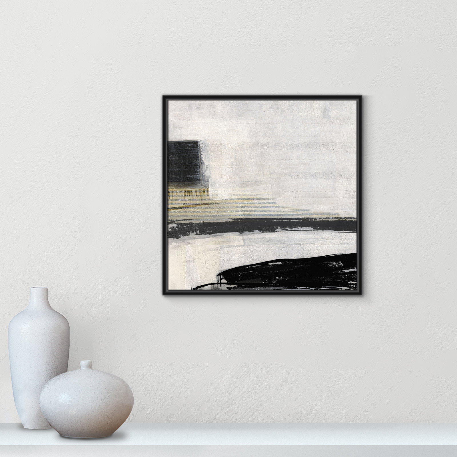 La Bande I Print by Sally Swatland, Black, 25.5" H x 25.5" W
