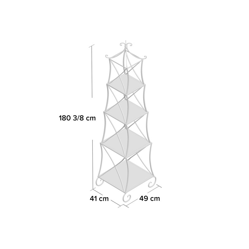 Palais 180.34cm H x 49cm W Iron Etagere Bookcase
