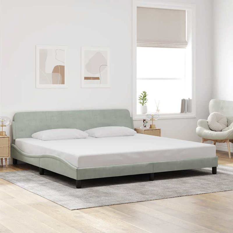 Structure de lit vidaXL Dover gris foncé, Gris foncé