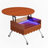 27.6" Round Lift-Top Coffee Table with Wheels