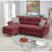 Velvet Reversible Sectional Sofa