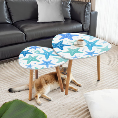 Ensemble de 2 tables basses gigognes Triangle