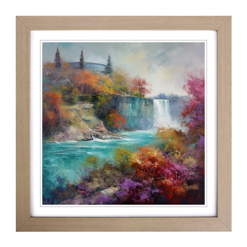 Niagara Falls Impressionism No.1 - Framed Print, Oak