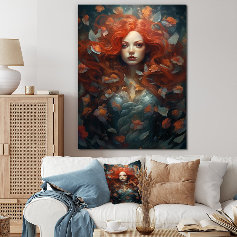 Art psychédélique «Enchantress Portrait I», H 20 po x l 12 po x P 1 po, Toile tendue