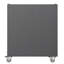 Armoire de rangement en métal - Garage, bureau, maison. Roues verrouillables, plateau surélevé. 4 tiroirs latéraux, tablettes réglables. Solide. Noir / gris pour un usage domestique. Rangement à 360 roulettes.