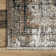 Aagna Distressed Medallion Power Loom Performance Brown/Gray/Ivory Rug