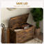 29.9" Storage Chest W/ 2 Safety Hinges, Wooden Box-1991239356