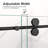 44"-48"W*76" H Frameless Single Sliding Shower Door – 5/16" (8Mm) Clear Tempered Glass, Bypass Design With Matte Black Finish-121271576