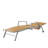 Dupree 77.5" Long Metal  Reclining Single Chaise Lounge with PVC-coated polyester Sling Seat and Armrests & Wheels-1926443899-1926443897