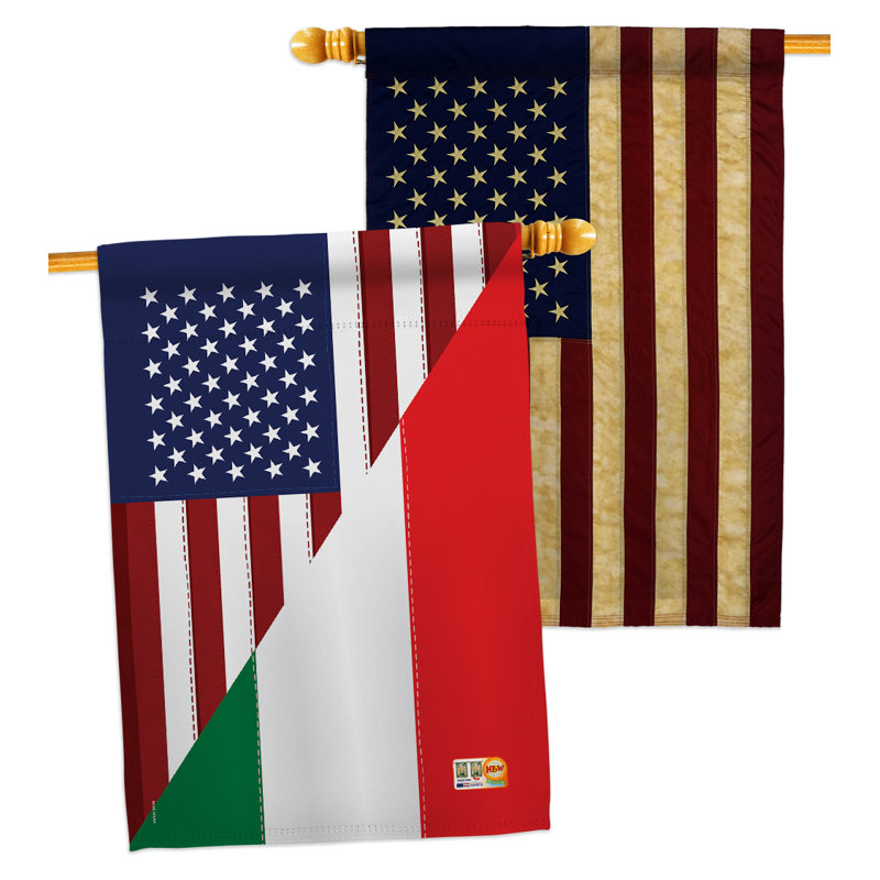 Ensemble de 2 drapeaux de maison 2 côtés en polyester 40 x 28 po amitié impressions