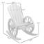 Chaise berçante Outsunny, chaise berçante Adirondack à lattes et dossier surdimensionné