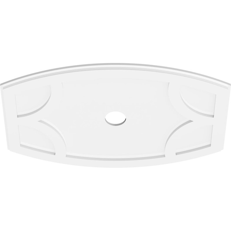 Diamètre intérieur de médaillon contemporain en PVC 3 po Kailey, H 21,375 po x l 32 po x P 1 po