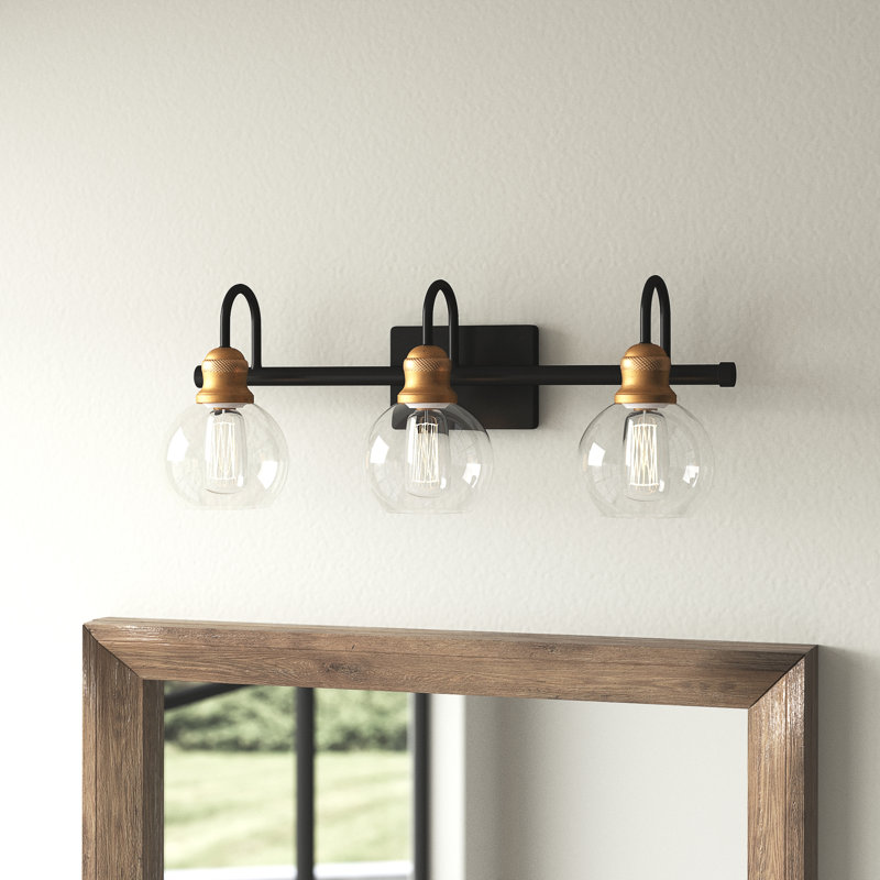 Rito Alto Dimmable Brass Gold Bathroom Vanity Light, 3