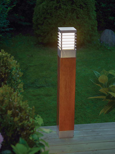 Halmstad Steel Bollard Light, 85 cm H x 12 cm W, Galvanised