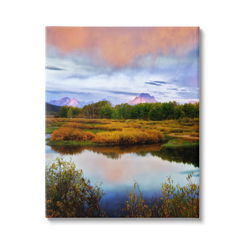 «Au-823-Canvas Cloudy Pond Mountain Peaks On Canvas» par Dennis Frates, photographie, H 40 po x l 30 po x P 1,5 po