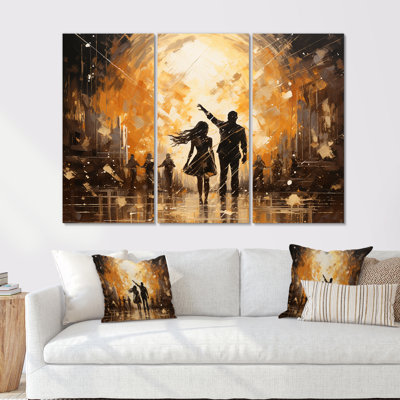 Disco Dazzle Dancer Complicity - ensemble d'art sur toile Dance