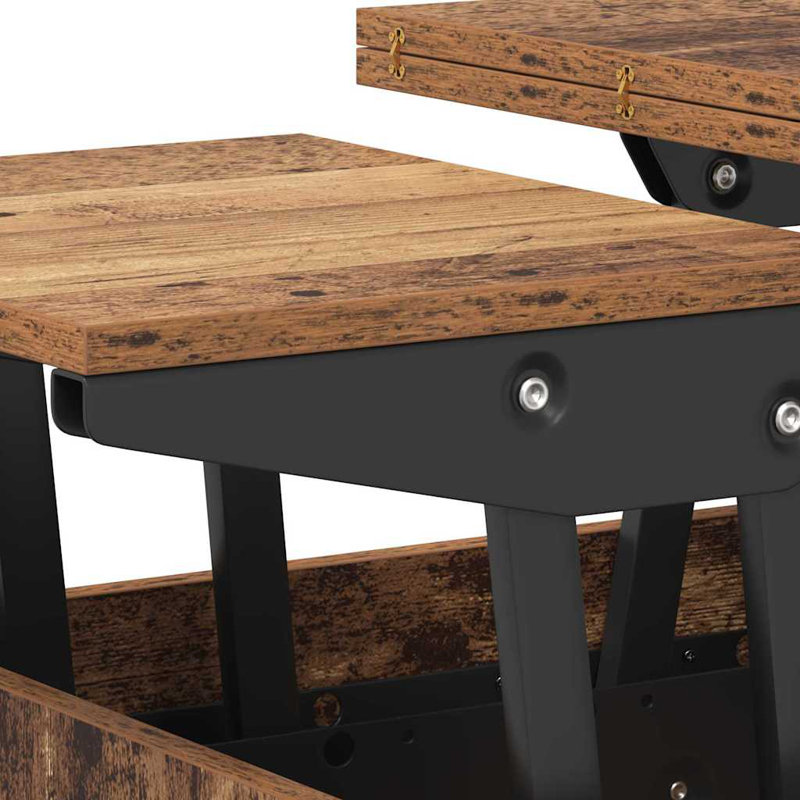 Lift Top Coffee Table, Old Wood