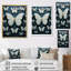 Papillon blanc et blanc, battement d'ailes de papillons, impression sur toile-43155327-43155323