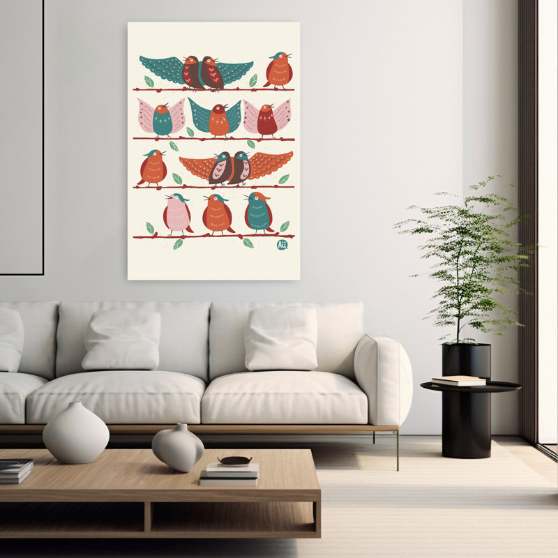 Contemporary Art Contemporary Bird Wall Art by Aia Ueno - Wrapped Canvas Print, 152.4 cm H x 101.6 cm W