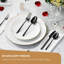 20-Piece Stainless Steel Silverware Set For 4 - Black, Rust-Resistant, Dishwasher Safe - Perfect For Daily Use, Weddings, Parties, And Gifts