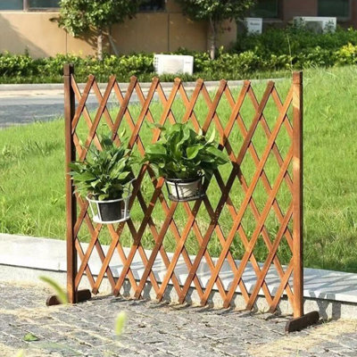 70cm H x 200cm W Solid Wood Border Fencing Included