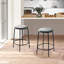 Dionisio Upholstered Counter Stool with Metal Frame-514822665