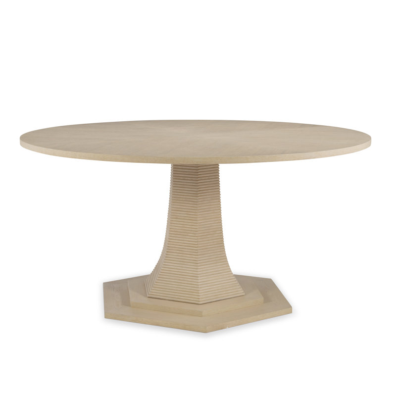 Maitland Smith Oak Round Solid Wood Dining Table