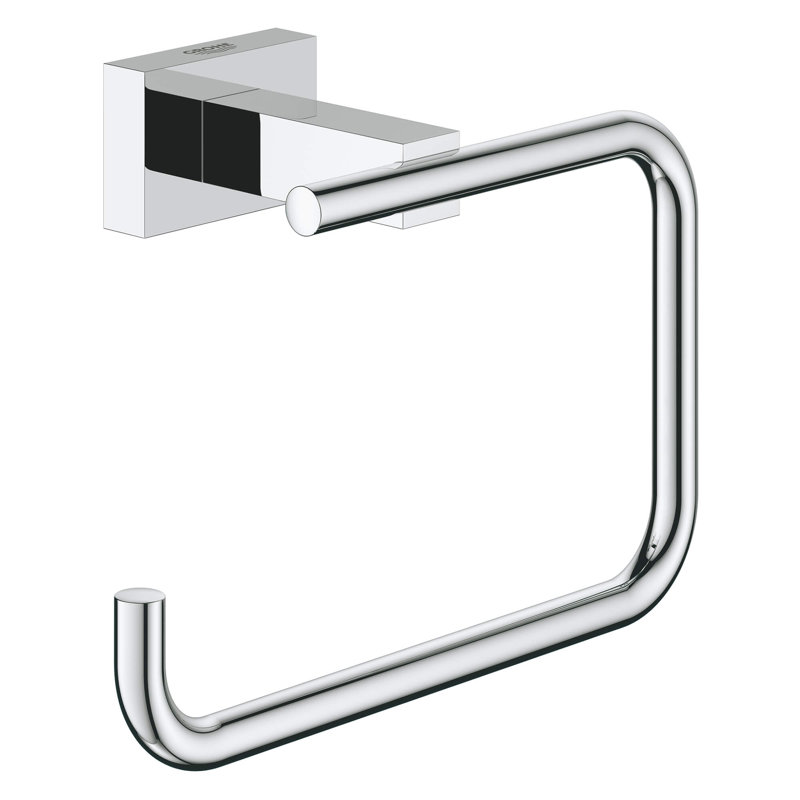 Essentials Cube Wall Mount Toilet Paper Holder, Brushed Nickel