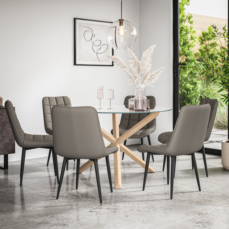 Darcus 6 - Person Dining Set, Oak/Grey