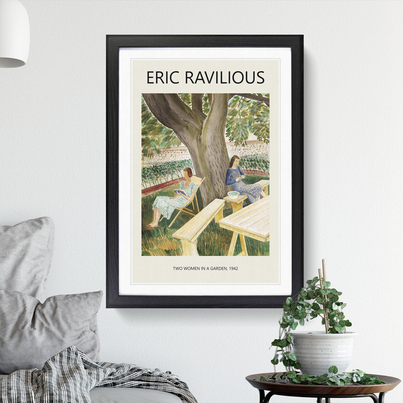 Resting by Eric Ravilious - Picture Frame Graphic Art, 36cm H x 27cm W x 2cm D
