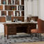Bureau double caisson Bridgevine Home Sausalito 71 po, aucun assemblage requis, finition whisky