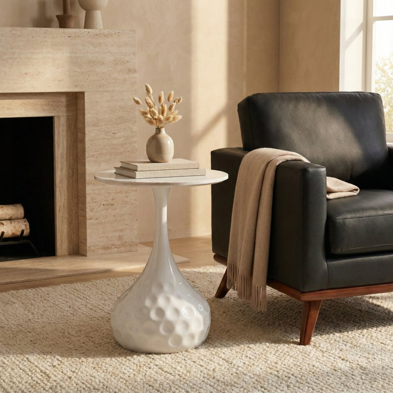  Table d'appoint moderne Hada Collection, Blanc
