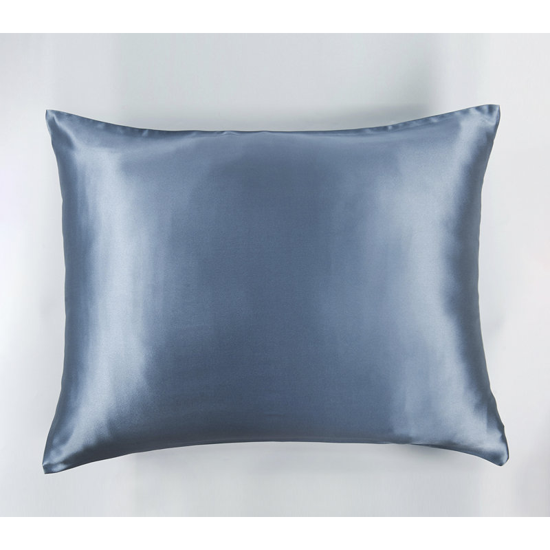 Silk Hand Woven Pillow Case, Queen Pillowcase, Dusty Blue