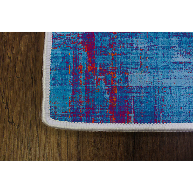 Luxurious Woven Carpet 5.2 x 7.5 ft, 100% Polyester, 0.4 in Pile Height | Antibacterial, Non-Slip PVC Dot Underside, Machine Washable | Elegant 3D Digital Print Design, Perfect for Living Room & Bedroom Décor