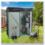 Abri de rangement extérieur en métal transparent 5 pi x 3 pi noir-121643020