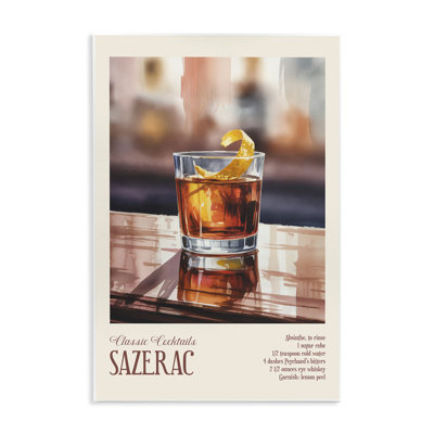 Plaque murale Sazerac sur surface réfléchissante, design par Andreas Magnusson