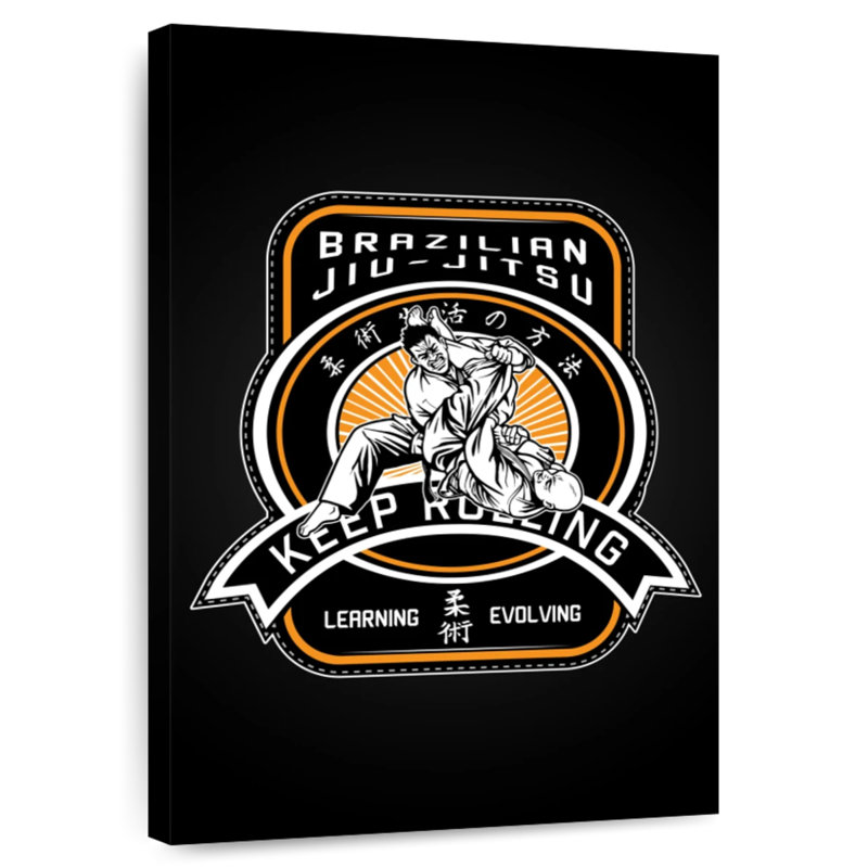Sirci BJJ - orange et noir, H 30 po x l 20 po